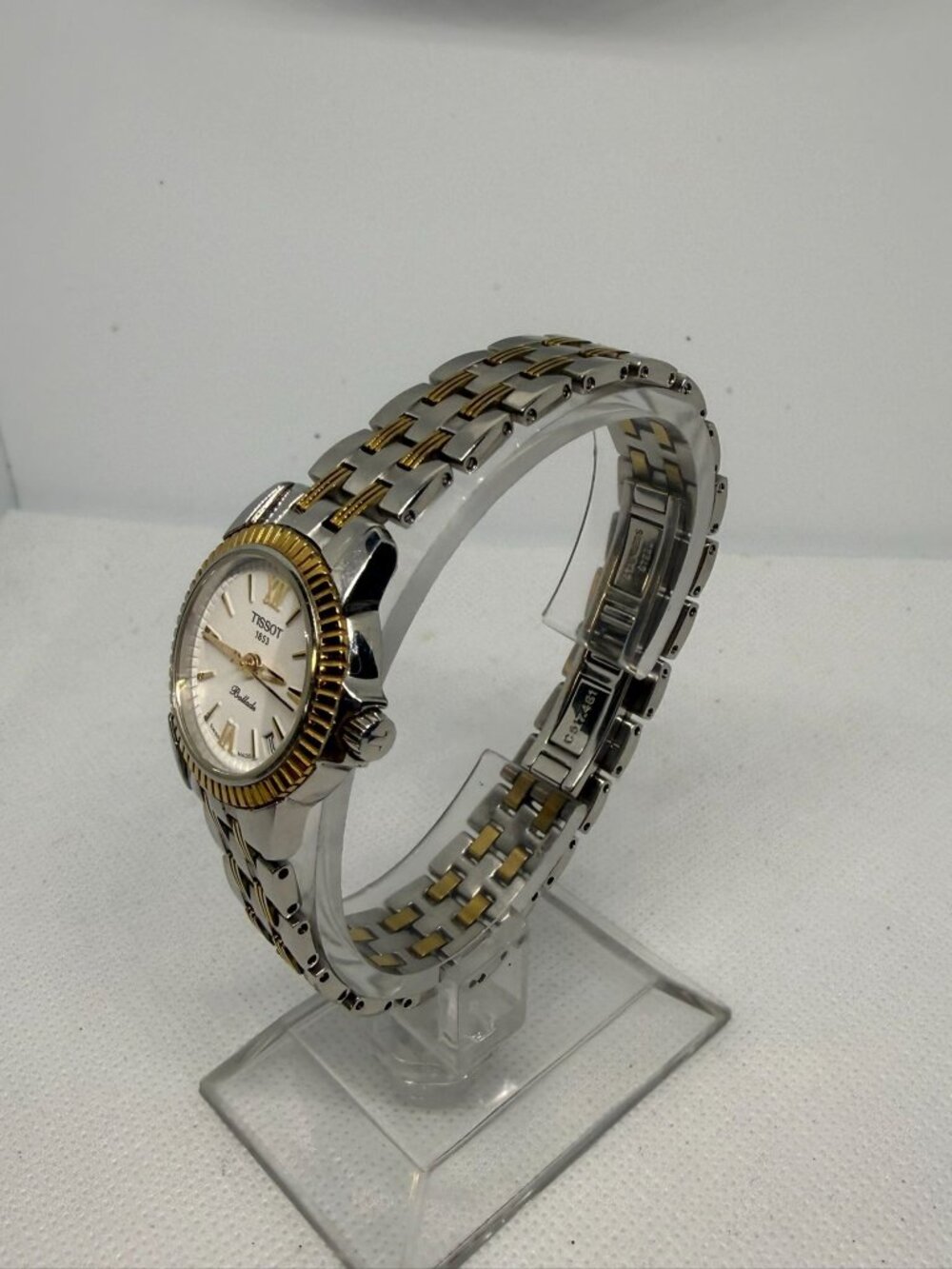 Tissot Ballade C417/517 Two‑Tone Stainless Steel White Dial Women Quartz Watch - Picture 3 of 12